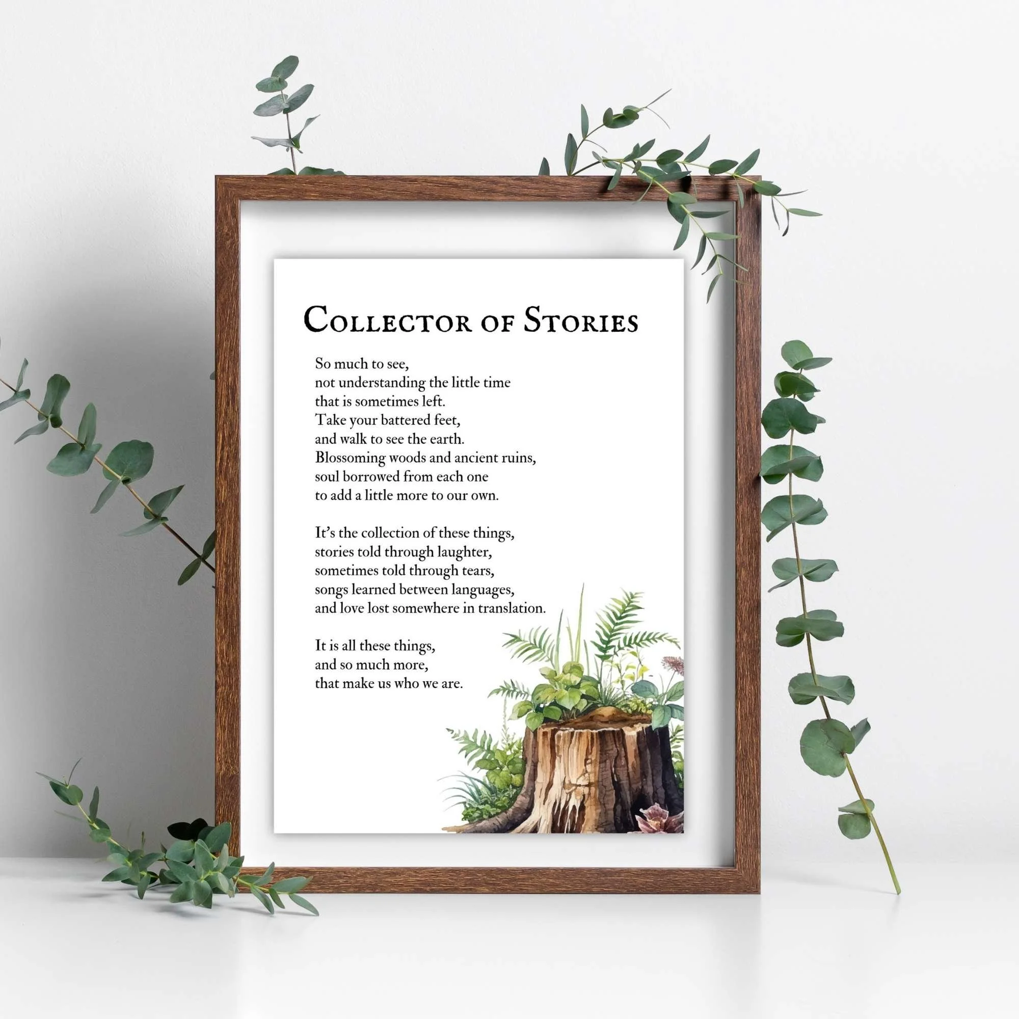Poetry+Print+with+Green+Leaves